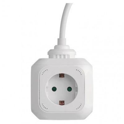 Zásuvka EMOS P04219GU SCHUKO rozbočovací kostka s přívodem, 2× USB, 4 zás., 1,9m
