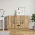 vidaXL Servírovacia skriňa Dub artisan 89 x 34,5 x 57 cm