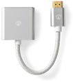 NEDIS PROFIGOLD adaptér HDMI/VGA/ konektor HDMI - VGA zásuvka/ hliník/ stříbrný/ BOX/ 20cm Adaptér, zástrcka HDMI, zásuvka VGA, zásuvka 3,5mm jack, hliník, stríbrný, box, 20cm