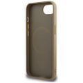 Guess HC MagSafe Grained PU Triangle Logo case for iPhone 16e Brown