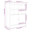vidaXL Komoda čierna 83x41,5x100 cm borovicový masív