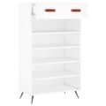 vidaXL Botník biely 60x35x105 cm kompozitné drevo