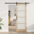 vidaXL Posuvné dvere ORKDAL Prírodná a čierna 78 x 211 cm