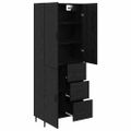 vidaXL Highboard 2 ks Čierny dub 69,5 x 34 x 180 cm Kompozitné drevo