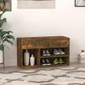 vidaXL Lavica na topánky dymový dub 80x30x45 cm spracované drevo