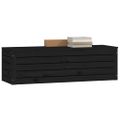 vidaXL Úložný box čierny 109x36,5x33 cm masívna borovica
