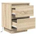 vidaXL Nočné skrinky s LED osvetlením 2 ks Dub sonoma 38x34x50 cm
