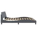 vidaXL Rám postele Dover tmavosivá 200x200 cm zamat