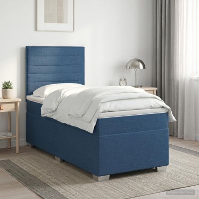 vidaXL Posteľ boxspring s matracom Modrá 80 x 200 cm Látka