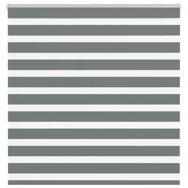 vidaXL Zebra roleta tmavošedá 145x150 cm šírka látky 140,9cm polyester