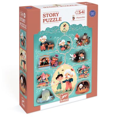 Rozprávkové puzzle Pinocchio 54 ks