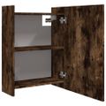 vidaXL Zrkadlová skrinka dymový dub 62,5x20,5x64 cm spracované drevo