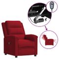 vidaXL Elektrické sklápacie kreslo, vínovo červené, zamat