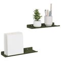 vidaXL Závesná polica 2 ks Olivová zelená 30 x 9 x 2,5 cm Oceľ