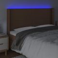 VidaXL Čelo postele hnedé 203x16x118/128 cm umelá koža