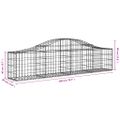 vidaXL Oblúkový gabionový kôš 12 ks 200x30x40/60 cm pozinkované železo