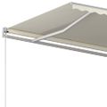 vidaXL Manuálne zaťahovacia markíza 400x300 cm krémová