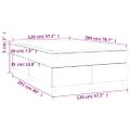 vidaXL Posteľný rám boxsping s matracom ružový 120x200 cm zamat