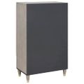 vidaXL Highboard Šedá a zlatá 60 x 33 x 100 cm Masívne mango drevo