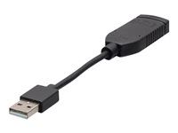 USB kábel - USB-C (M) do USB (F) - USB 2.0 - 30 V - čierna