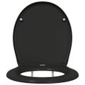 vidaXL WC sedadlo Čierna 47 x 37 x 4 cm Duroplast