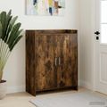 vidaXL Skriňa na topánky Dymový dub 73,5 x 36 x 92 cm Kompozitné drevo