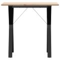 vidaXL Jedálenský stolík v tvare Y 80x50x75 cm borovica a oceľ