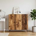 vidaXL Servírovacia skriňa Staré drevo 89 x 34,5 x 80 cm