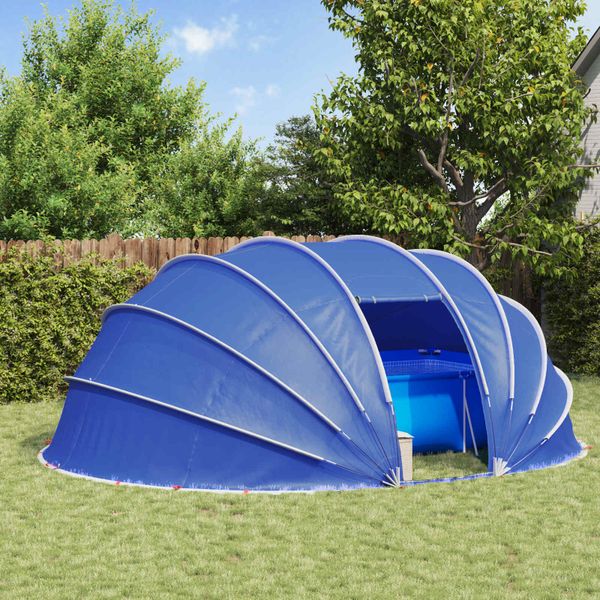 vidaXL Dómový stan na bazén 538 x 440 x 204 cm Azúrová modrá