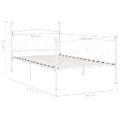 vidaXL Posteľný rám s lamelovým roštom, biely, kov 90x200 cm