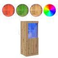 vidaXL LED komoda Hnedá 41 x 37 x 100 cm Kompozitné drevo
