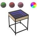 vidaXL Konferenčný stolík s nekonečnými LED dub sonoma 40x40x51 cm