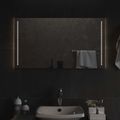 vidaXL Zrkadlo do kúpeľne s LED Priehľadná 90 x 50 cm tvrdené sklo