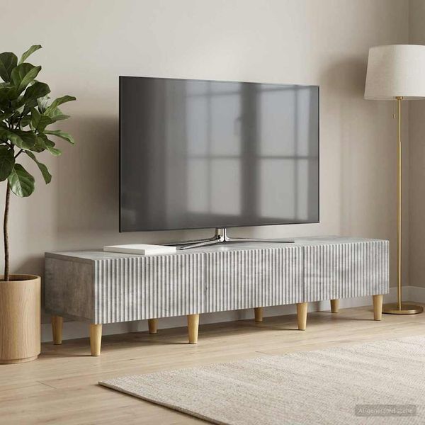 vidaXL TV skrinka Betónovo sivá 147 x 34,5 x 30 cm Kompozitné drevo
