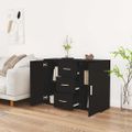 vidaXL Komoda čierna 91x29,5x65 cm spracované drevo