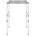 vidaXL Sušiak na bielizeň 83x(50-55)x(40-85) cm hliník