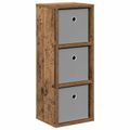 vidaXL Servírovacia skriňa so zásuvkou Staré drevo 25,5 x 22 x 69,5 cm