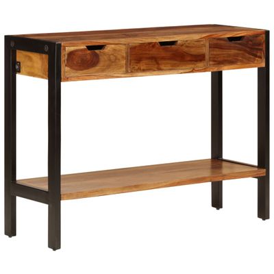 vidaXL Príborník s 3 zásuvkami 110x35x75 cm masívne akáciaové drevo