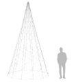 vidaXL Vianočný stromček na stožiari 1400 modrých LED 500 cm