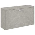 vidaXL Lavica na topánky betónová sivá 80x24x45 cm spracované drevo