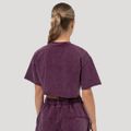 Dámske cropped tričko Abyss Raisin - GymBeam, veľkosť XL