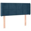 vidaXL Čelo postele so záhybmi tmavomodrá 93x16x78/88 cm zamat