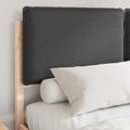 vidaXL Rám postele s čalúneným čelom Tmavo šedá 135 x 190 cm
