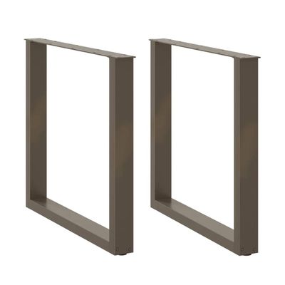 vidaXL Nohy k jedálenskému stolu v tvare U, 2 ks, prírodná oceľ, 90 x (72-73) cm, oceľ