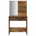 VidaXL súprava toaletného stolíka Old Wood Engineered Wood
