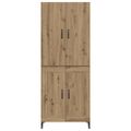 vidaXL Highboard Remeselný dub 69,5 x 34 x 180 cm Kompozitné drevo