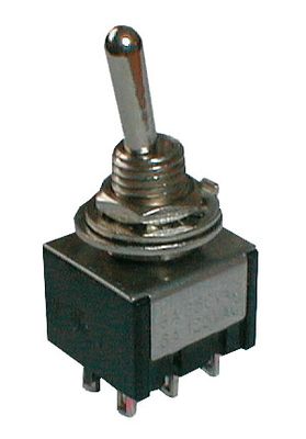 Prepínač páčkový    2pol./6pin  ON-ON