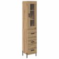vidaXL Highboard Remeselný dub 34,5 x 34 x 180 cm Kompozitné drevo
