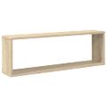 vidaXL Nástenné police 4 ks, dub sonoma 80x15x26,5cm, kompozitné drevo