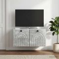 vidaXL Nástenná TV skrinka Nástenný Betónovo sivá 59,5 x 31 x 30 cm